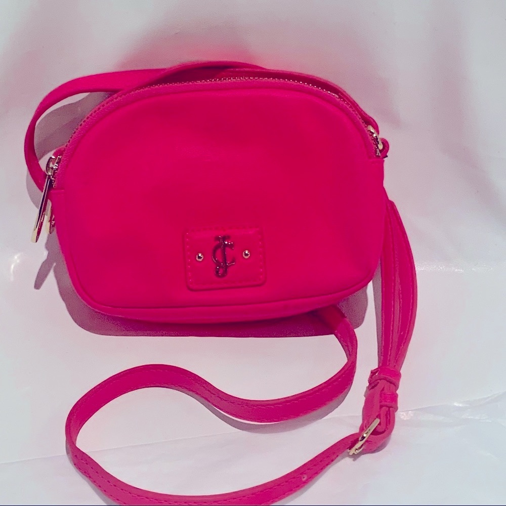 Juicy Couture Neon Pink Crossbody W/ gold hardware. This bag is imperf…